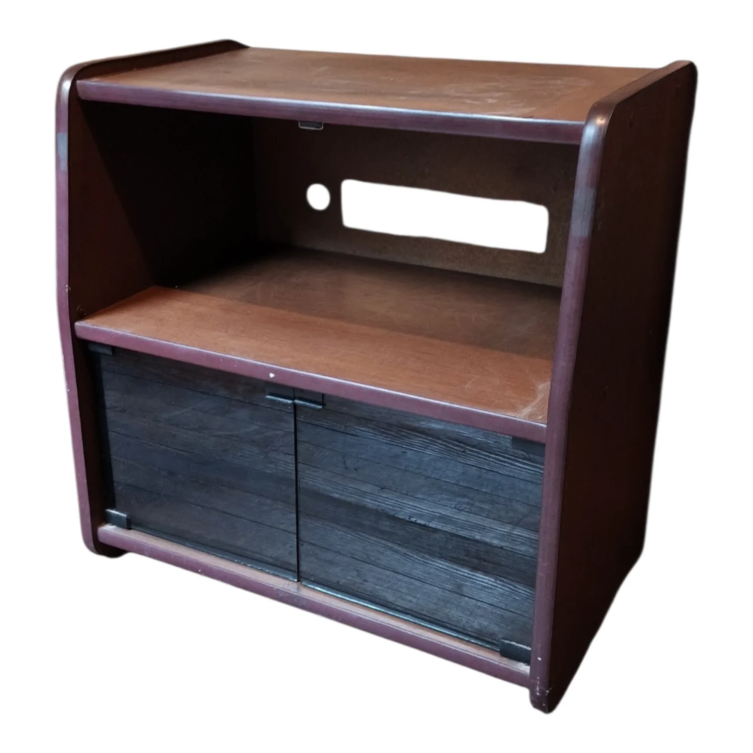 Mesa de TV con ruedas aglomerado enchapado
