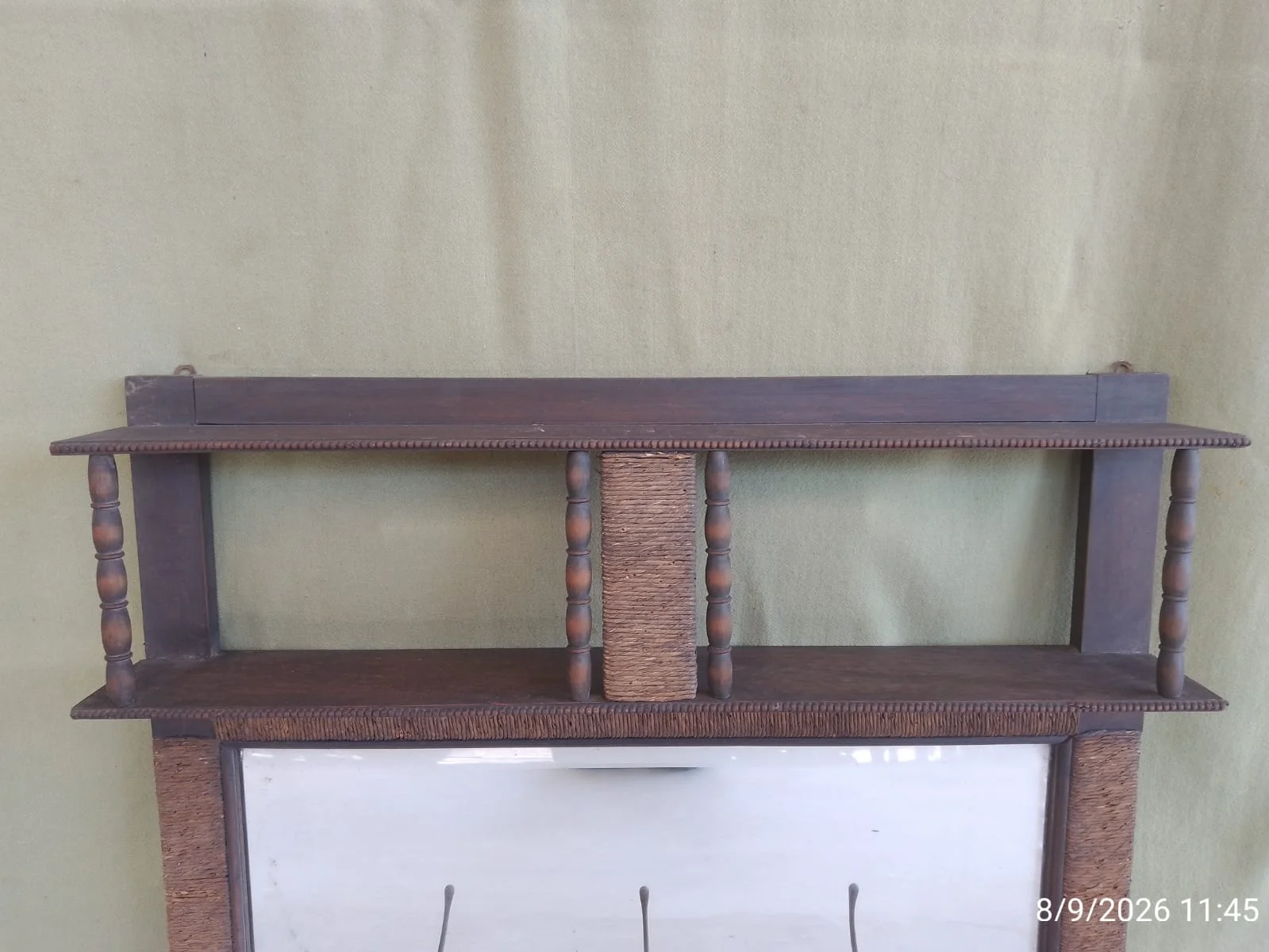 Perchero de Pared de madera maciza, con Espejo — foto 5