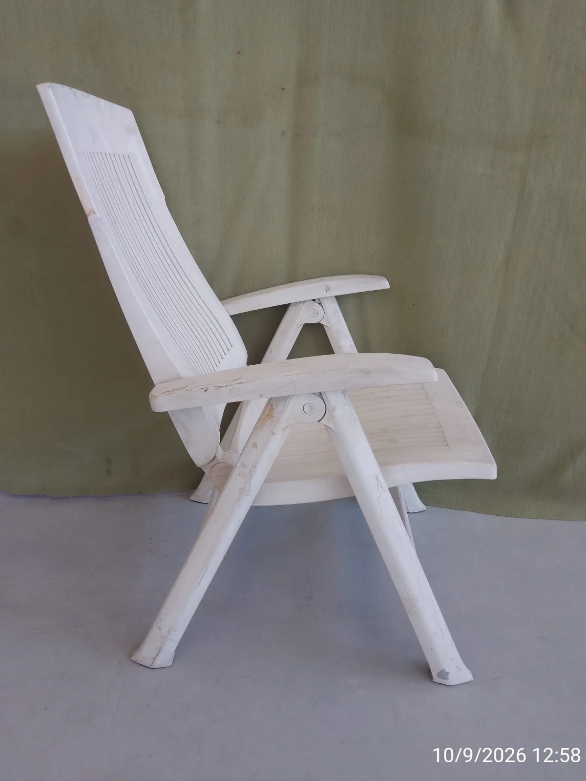 Silla reposera de plástico reclinable — foto 7