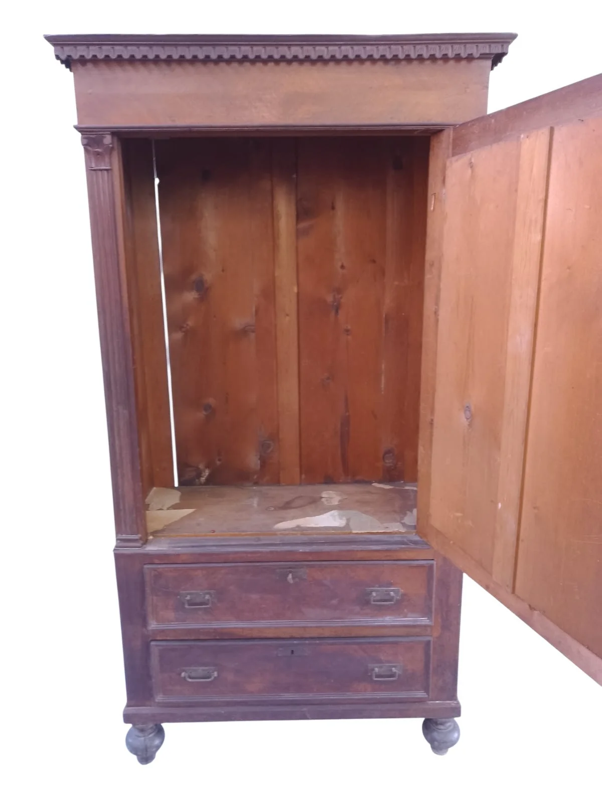 Ropero Armario Antiguo de madera maciza con espejo — foto 4