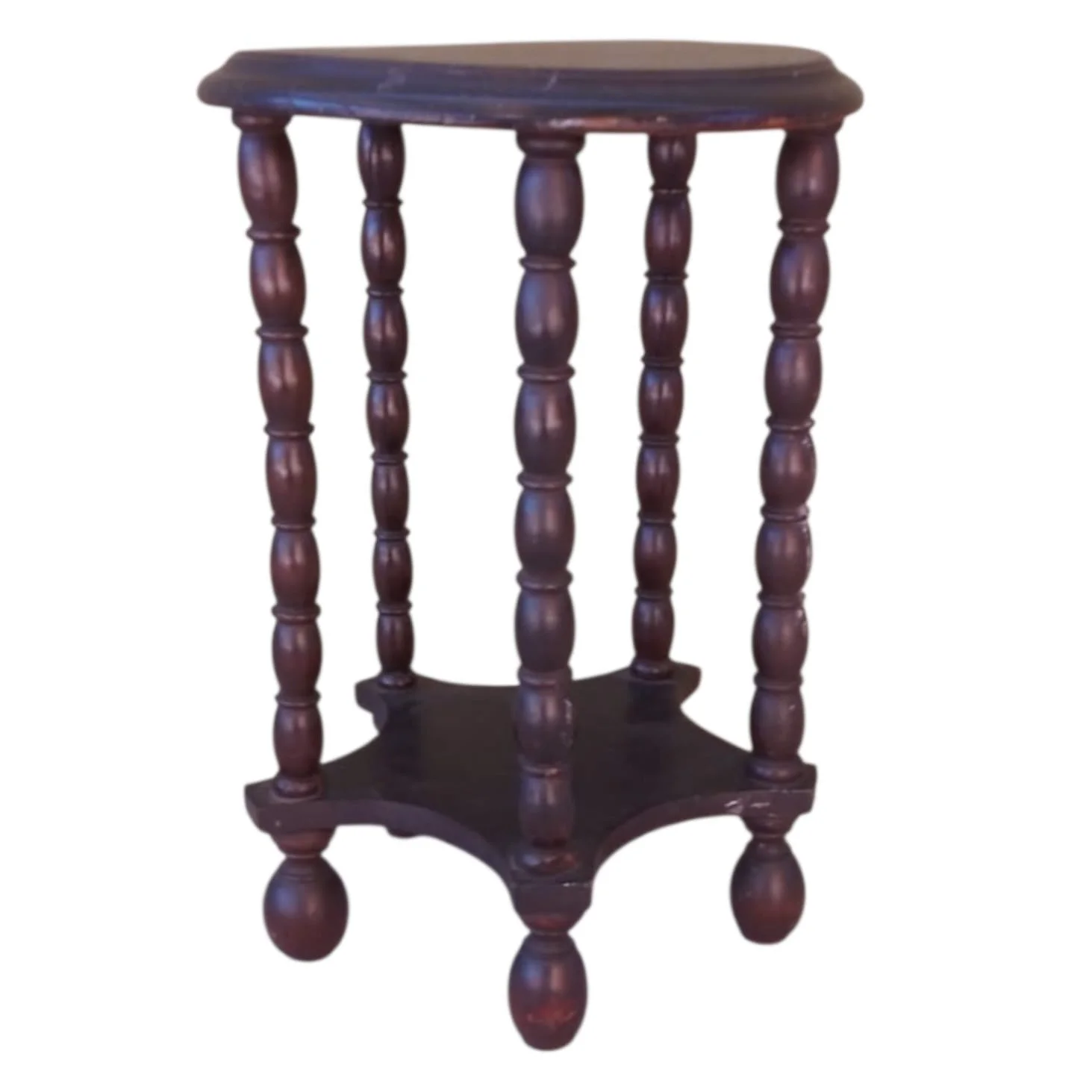 Taburete banqueta en madera torneada
