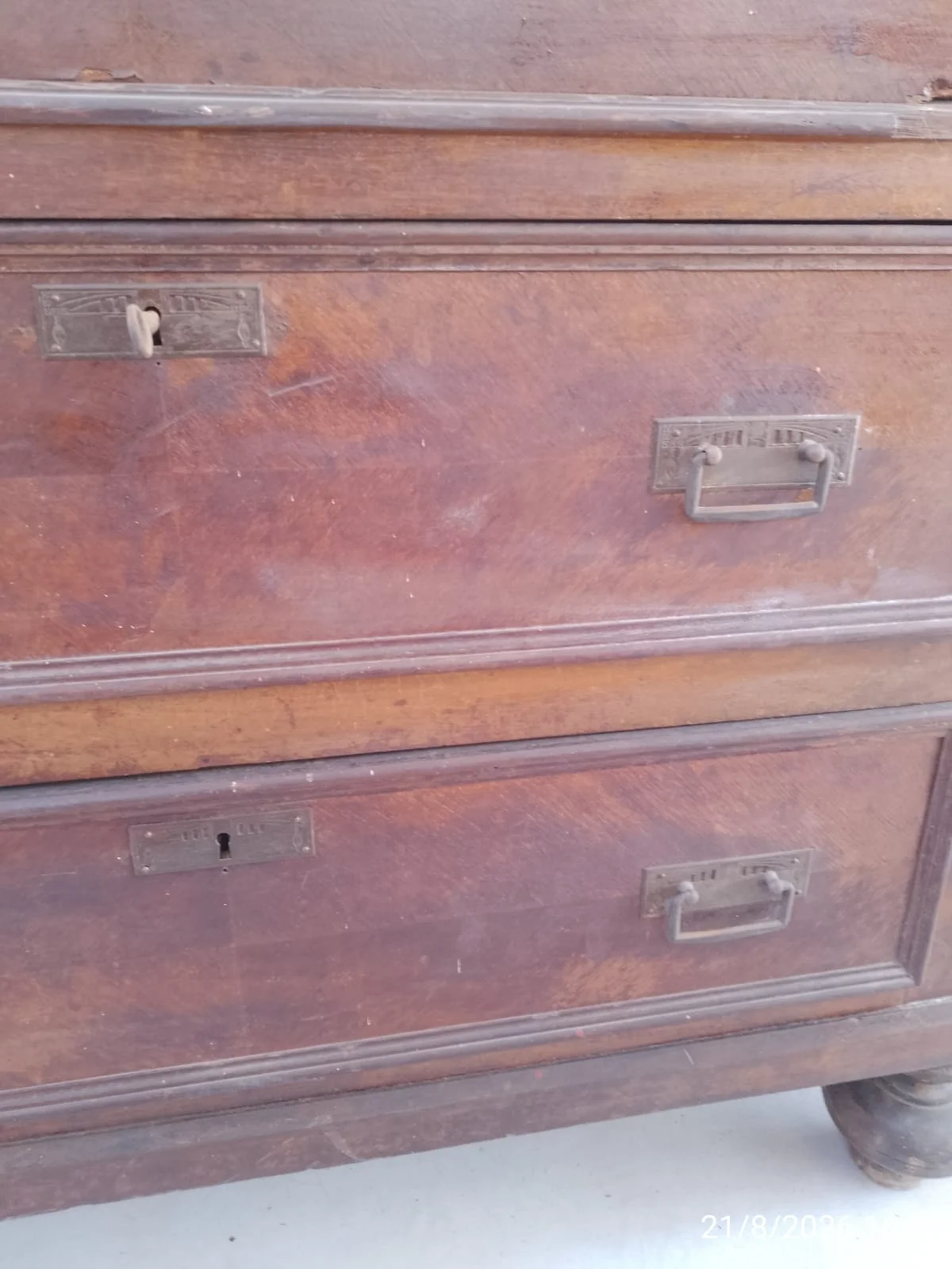 Ropero Armario Antiguo de madera maciza con espejo — foto 8
