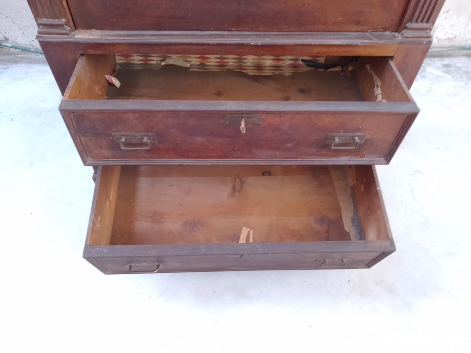 Ropero Armario Antiguo de madera maciza con espejo — foto 6