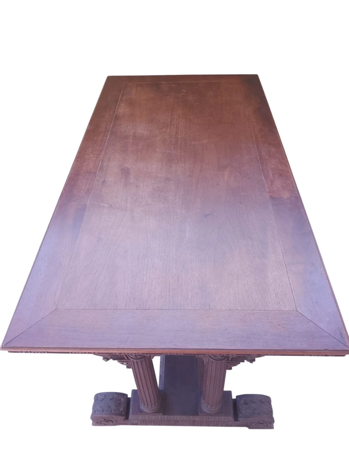 Mesa de madera antigua tallada torneada neorrenacentista — foto 6