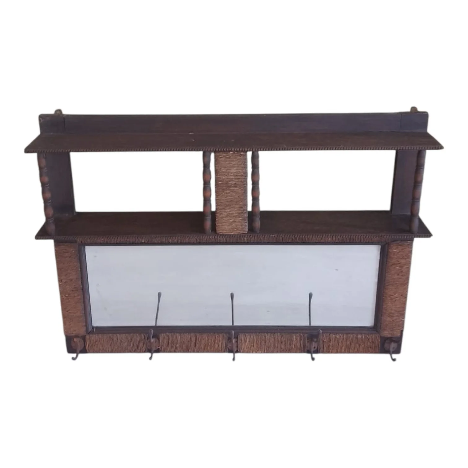 Perchero de Pared de madera maciza, con Espejo — foto 3